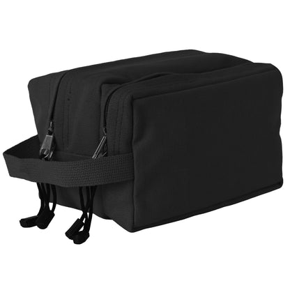 Rothco Canvas Dual Compartment Travel Kit - Black, Part Number 9126-BK