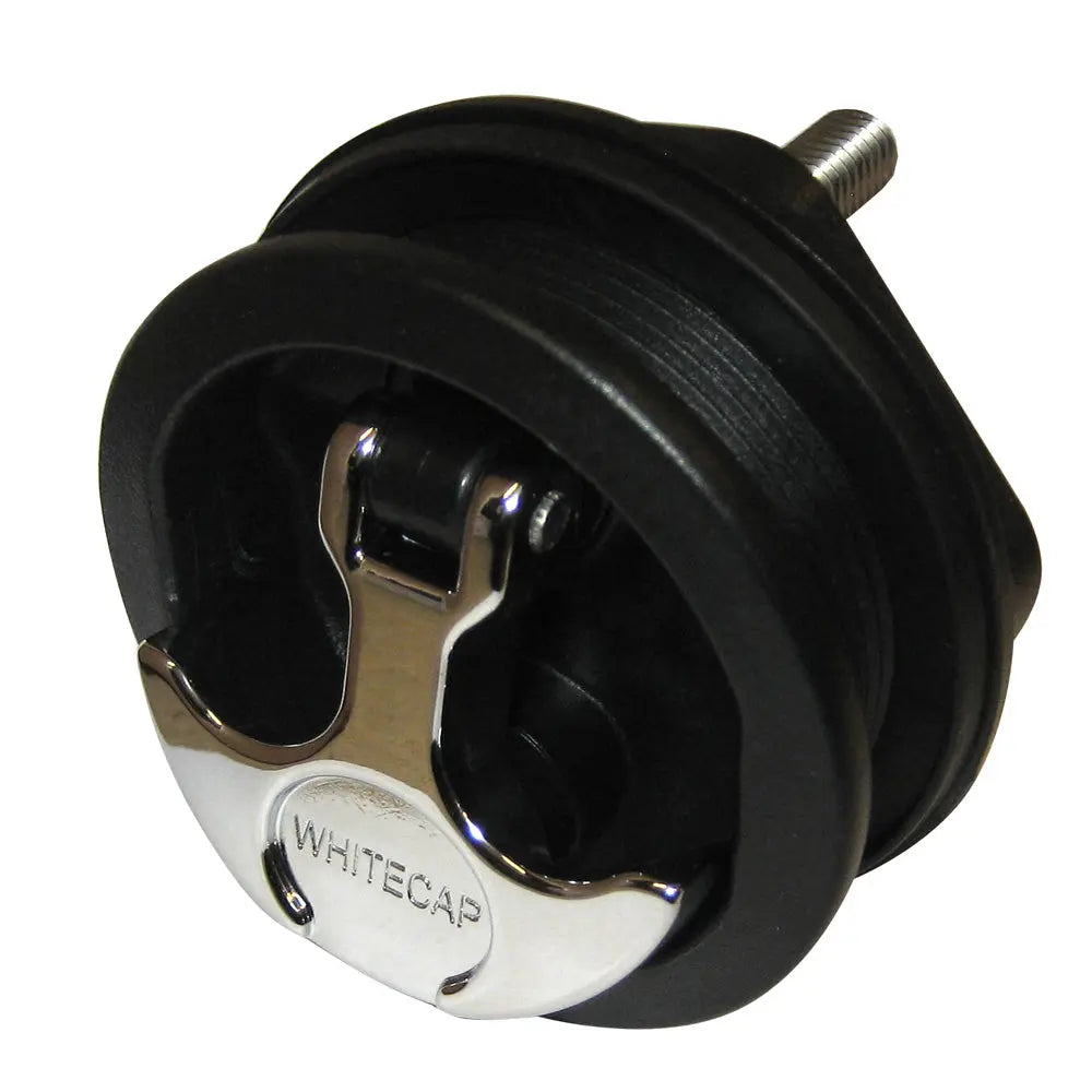 Whitecap T-Handle Latch S-0230BC Chrome Plated Zamac and Black Nylon – No Lock, Freshwater Use Only