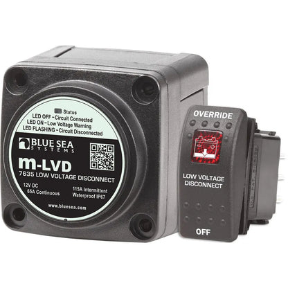 Blue Sea Systems 7635 m-LVD Low Voltage Disconnect for Marine and Vehicle Battery Management