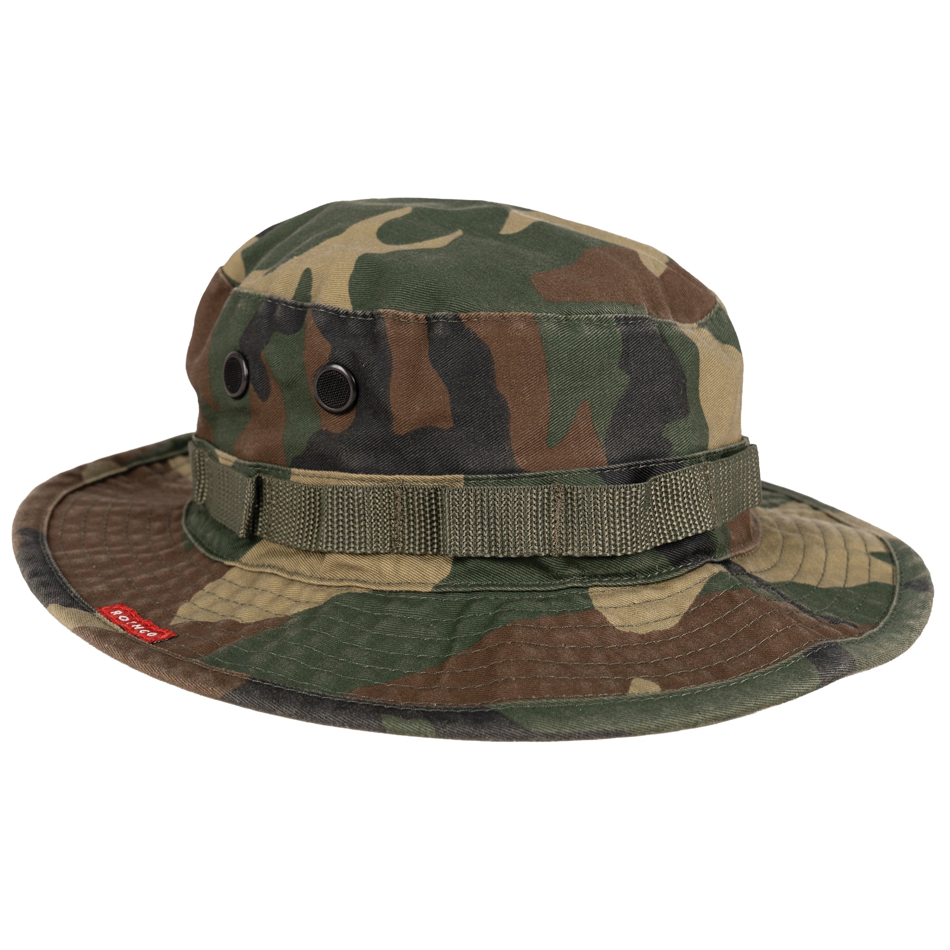 Rothco Vintage Boonie Hat with Woodland Camo Pattern, Size 7, Durable Cotton/Poly Twill