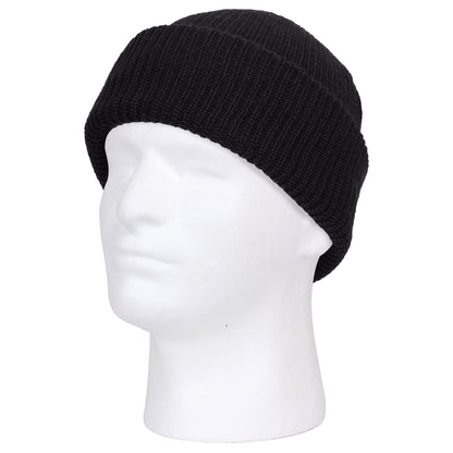 Rothco Acrylic Watch Cap Black - Warm Double-Layer Winter Beanie