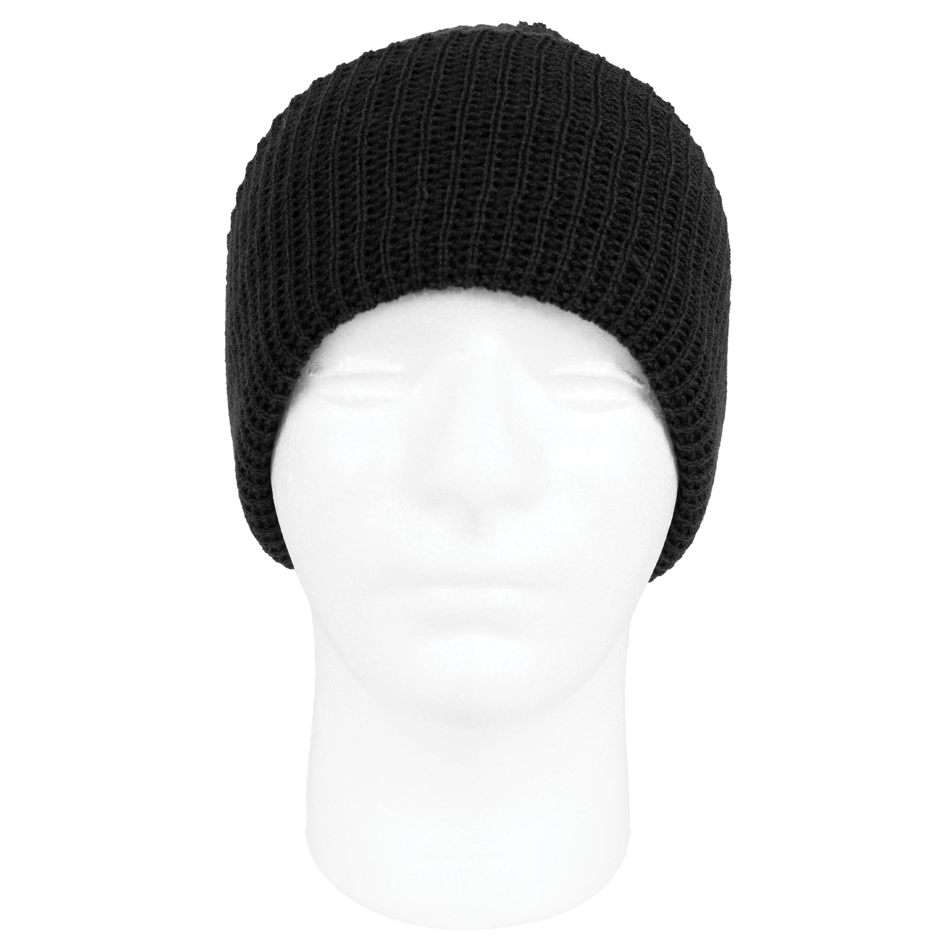 Rothco Acrylic Watch Cap Black - Warm Double-Layer Winter Beanie