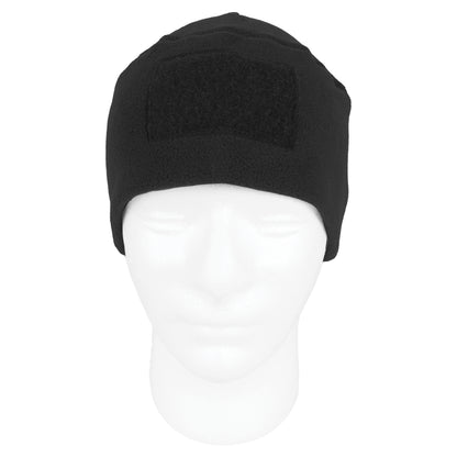 Rothco Tactical Watch Cap in Black – Warm Polar Fleece Beanie with Patch Panel