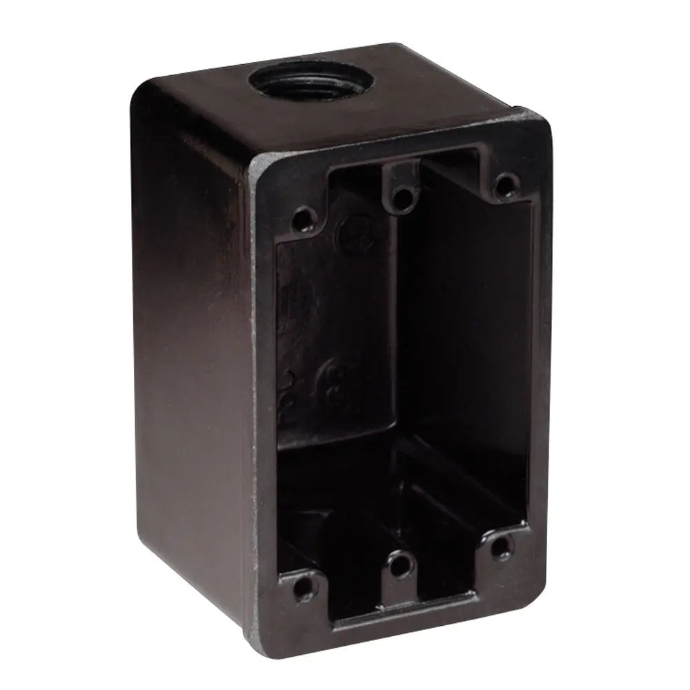 Marinco FS Box Black for 15A, 20A, 30A Receptacles – Weatherproof Non-Metallic Enclosure