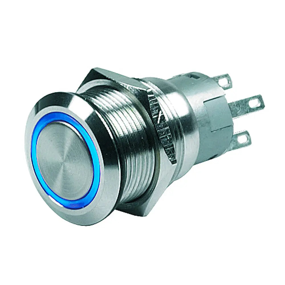 BEP Marine 80-511-0007-01 24V Latching On/Off Push Button Switch with Blue LED