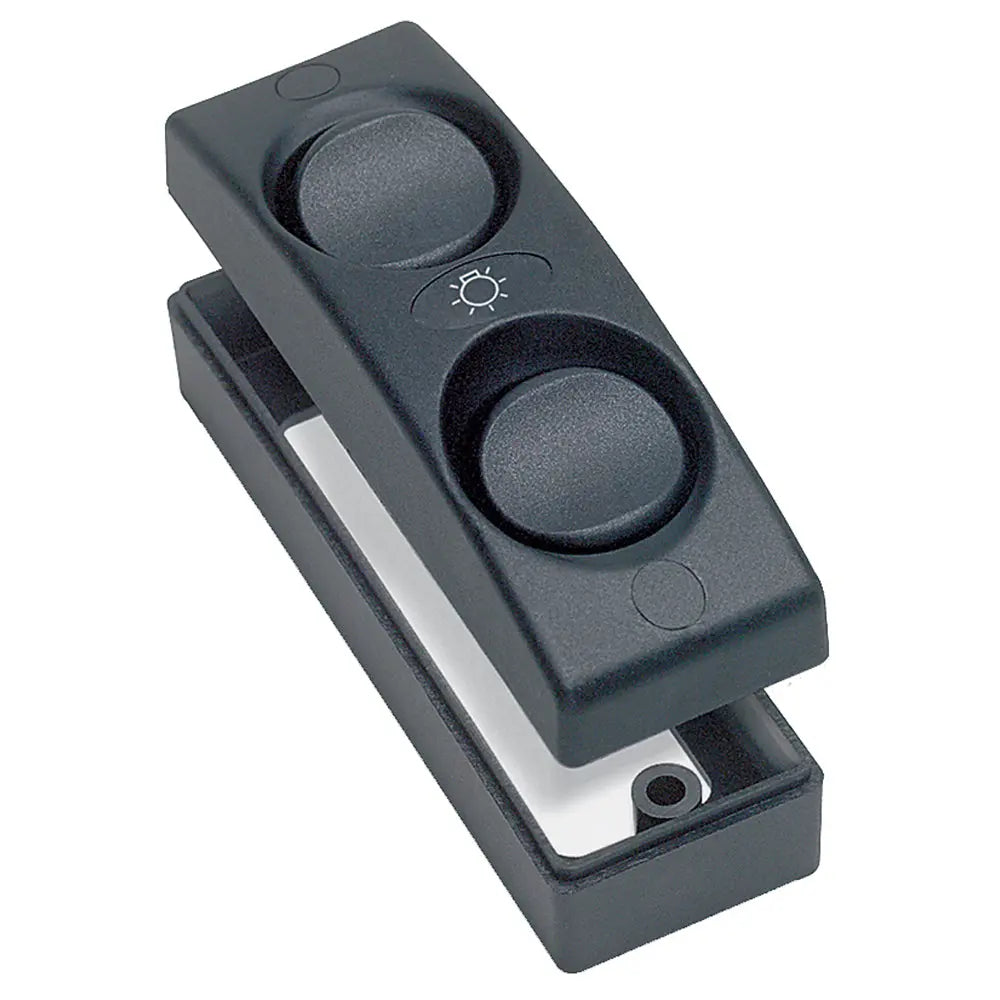 BEP Marine Contour 1100 Series Double Interior Switch - On/Off - Black