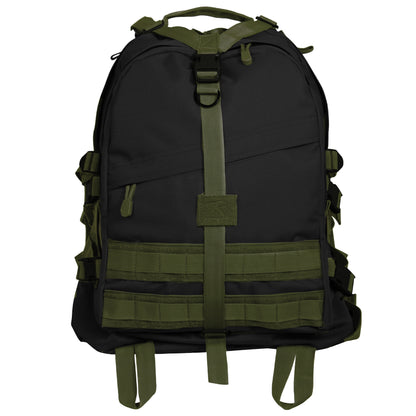 Rothco Large Transport Pack with MOLLE Compatibility and Hydration Pocket - Black / Olive Drab
