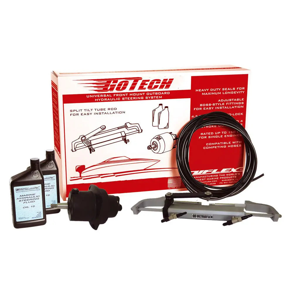 UFlex USA GoTech 1.0 Universal Front Mount Outboard Hydraulic Steering System