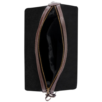 Rothco Canvas & Leather Travel Kit Black – Vintage-Inspired Toiletry Bag with Water-Resistant Cotton Canvas and Leather Accents