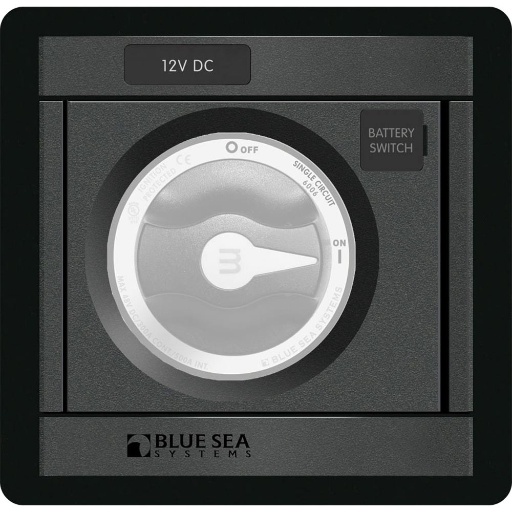Blue Sea Systems 1139 DC M-Series Black Panel Square for Battery Switches