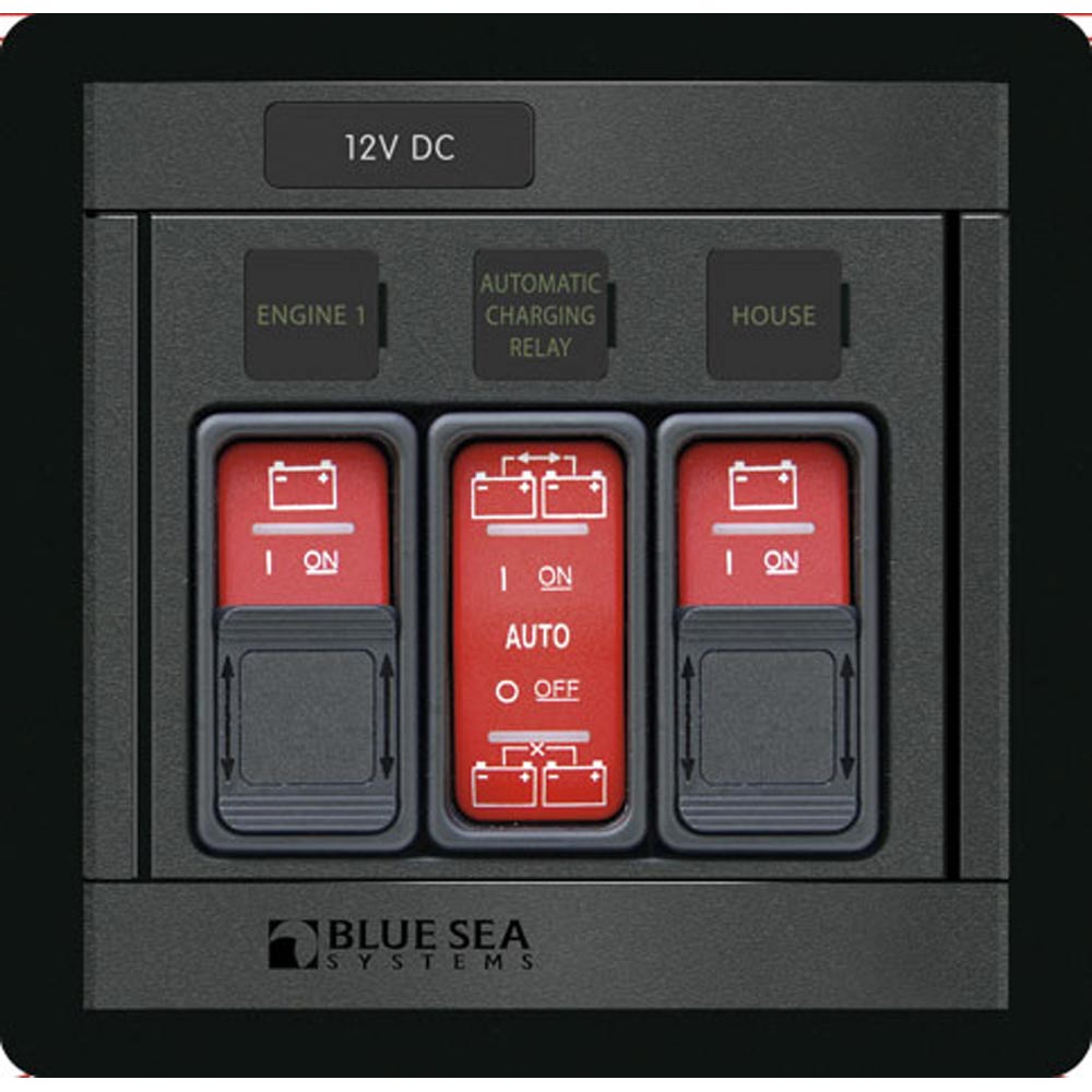 Blue Sea Systems 1147 Remote Control Panel with (2) 2145 & (1) 2146 Contura Switches