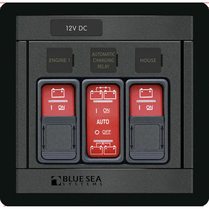 Blue Sea Systems 1147 Remote Control Panel with (2) 2145 & (1) 2146 Contura Switches