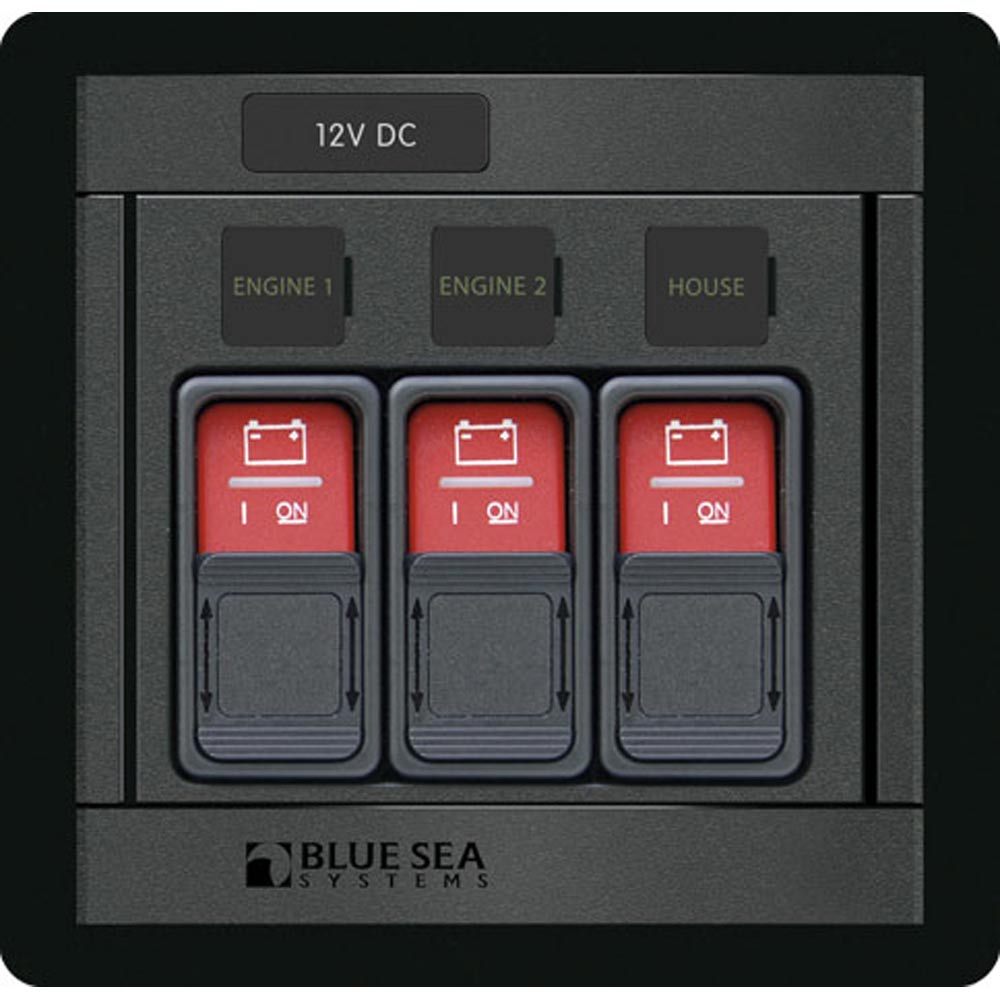 Blue Sea Systems 1148 Remote Control Panel with (3) 2145 Contura Switches for ML-Series