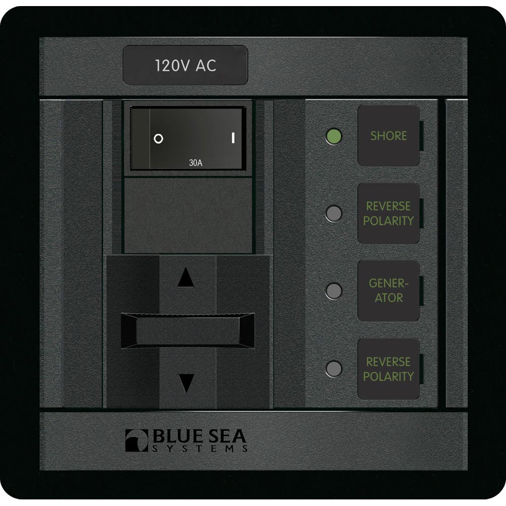 Blue Sea Systems 1208 120V AC Dual Power Source Selector with Indicator LEDs