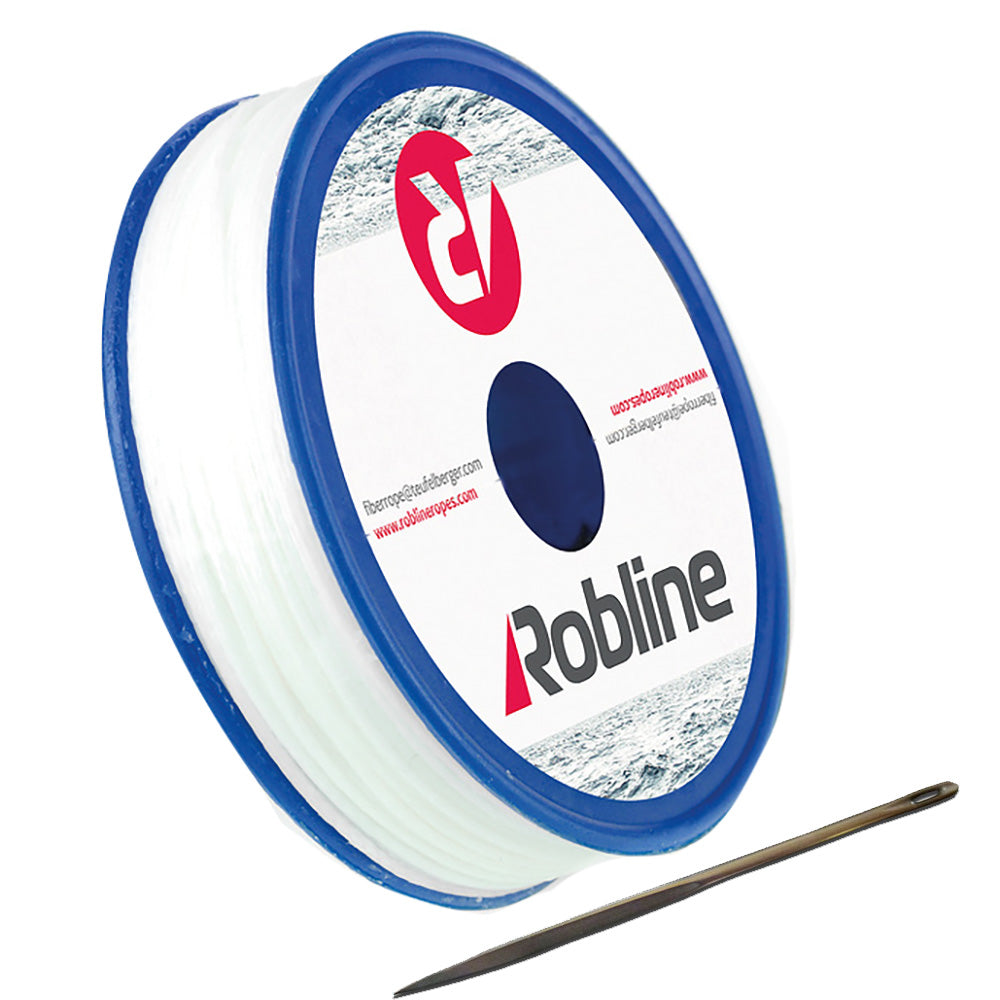Robline Waxed Whipping Twine Kit - 0.8mm x 40M - White for Rope Repair and Sailmaking
