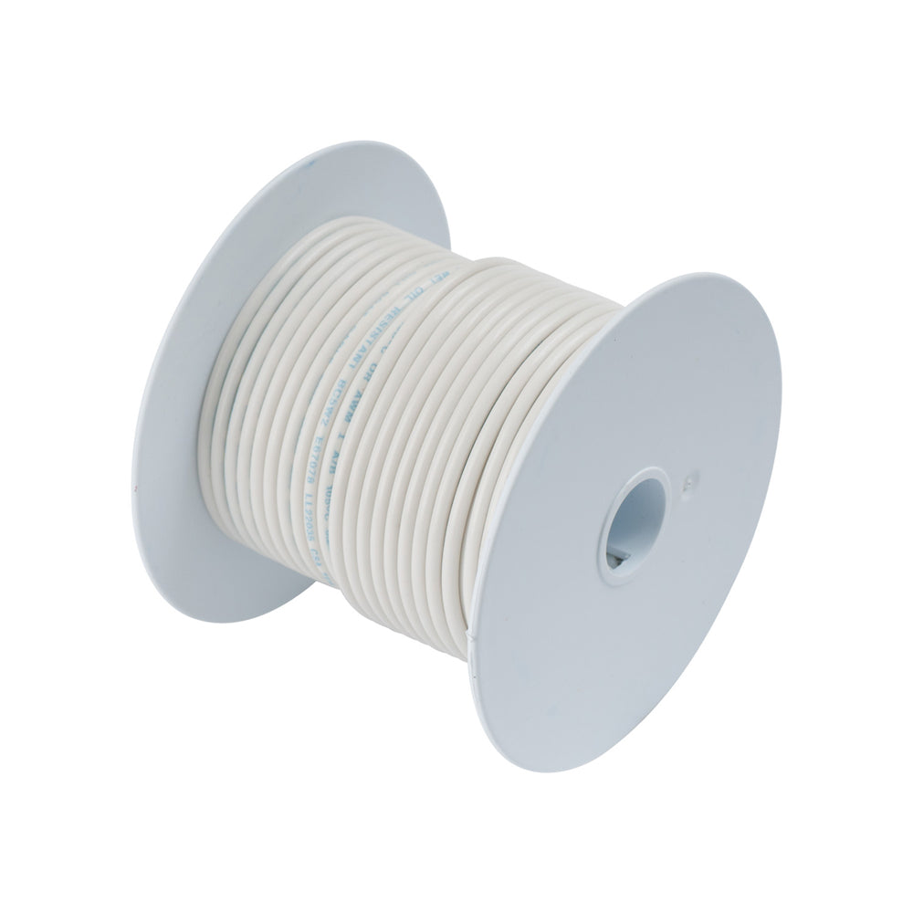 Ancor White 12 AWG Tinned Copper Wire – 100 Feet, Marine Grade, UL 1426 & ABYC Certified