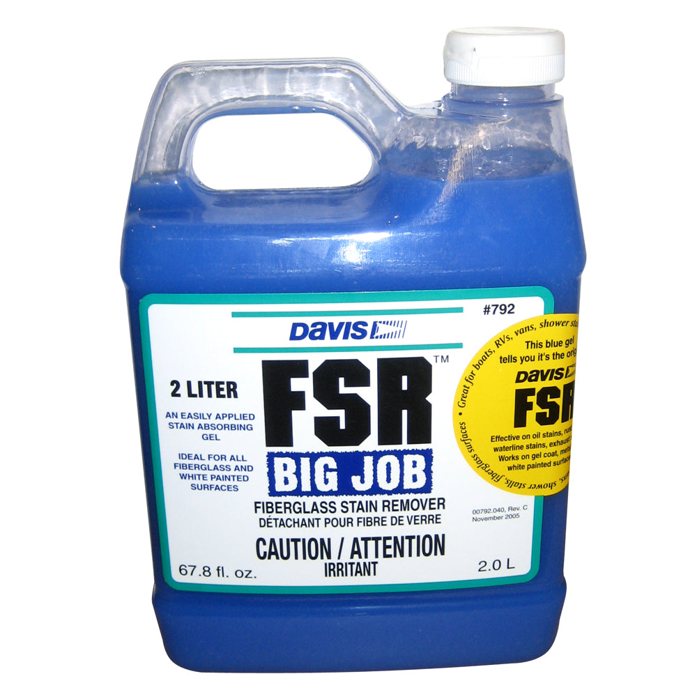 Davis Instruments FSR Big Job Fiberglass Stain Remover - 2 Liter for Heavy-Duty Cleaning