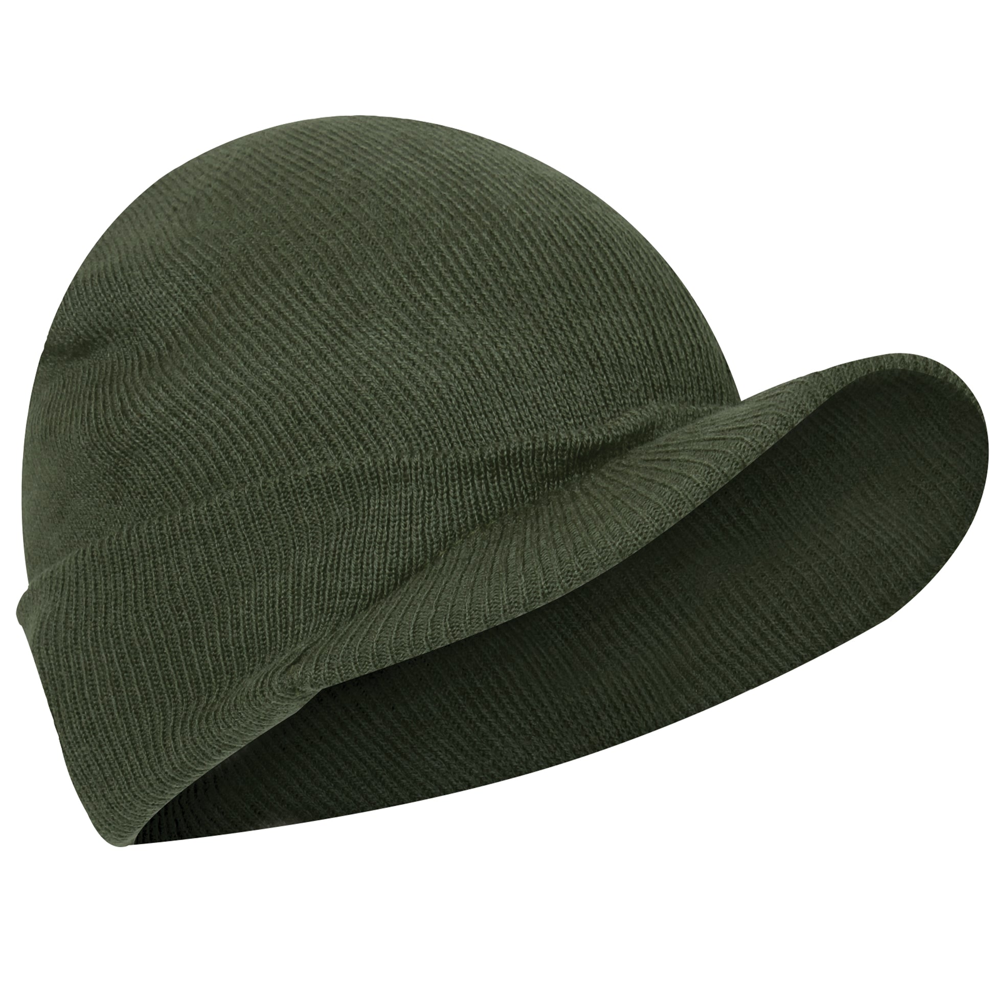 Rothco WWII M1941 Acrylic Knit Watch Cap with Brim - Olive Drab