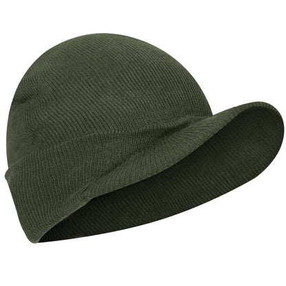Rothco WWII M1941 Acrylic Knit Watch Cap with Brim - Olive Drab
