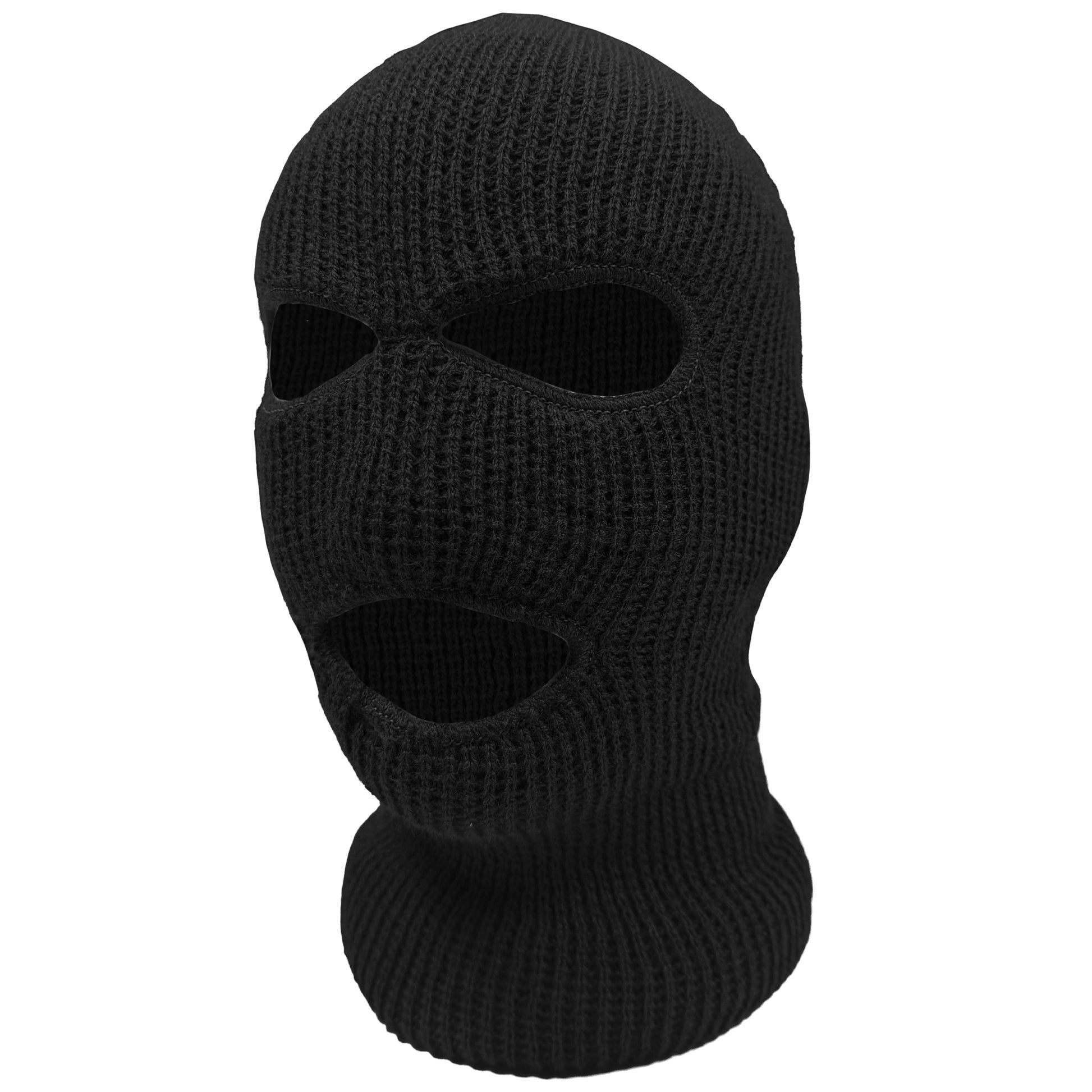Rothco 3 Hole Acrylic Knit Face Mask in Black – Cold Weather Full Face Cover