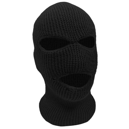 Rothco 3 Hole Acrylic Knit Face Mask in Black – Cold Weather Full Face Cover