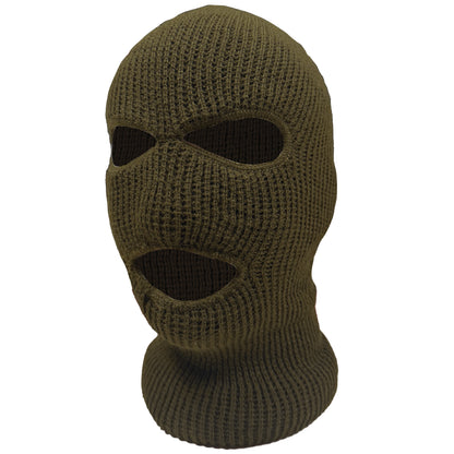 Rothco 3 Hole Acrylic Knit Face Mask in Coyote Brown – Cold Weather Protection for Outdoor Activities