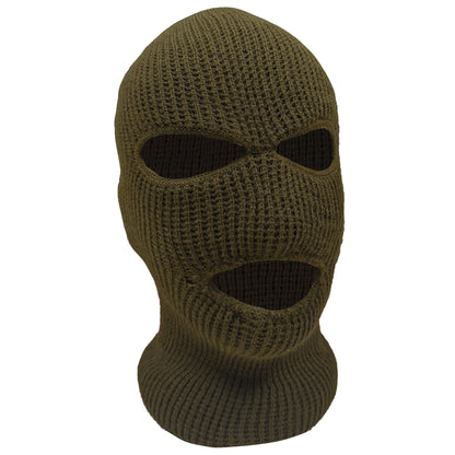 Rothco 3 Hole Acrylic Knit Face Mask in Coyote Brown – Cold Weather Protection for Outdoor Activities