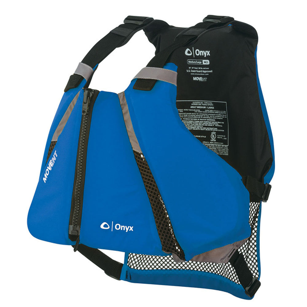 Onyx Outdoor MoveVent Curve Paddle Sports Life Vest M/L - Blue
