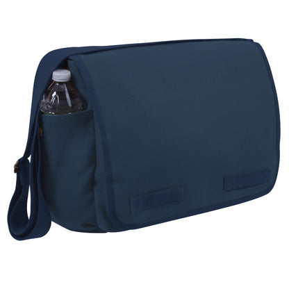 Rothco Classic Canvas Messenger Bag in Blue – Durable Heavy-Duty Military-Style Travel and Commuter Bag
