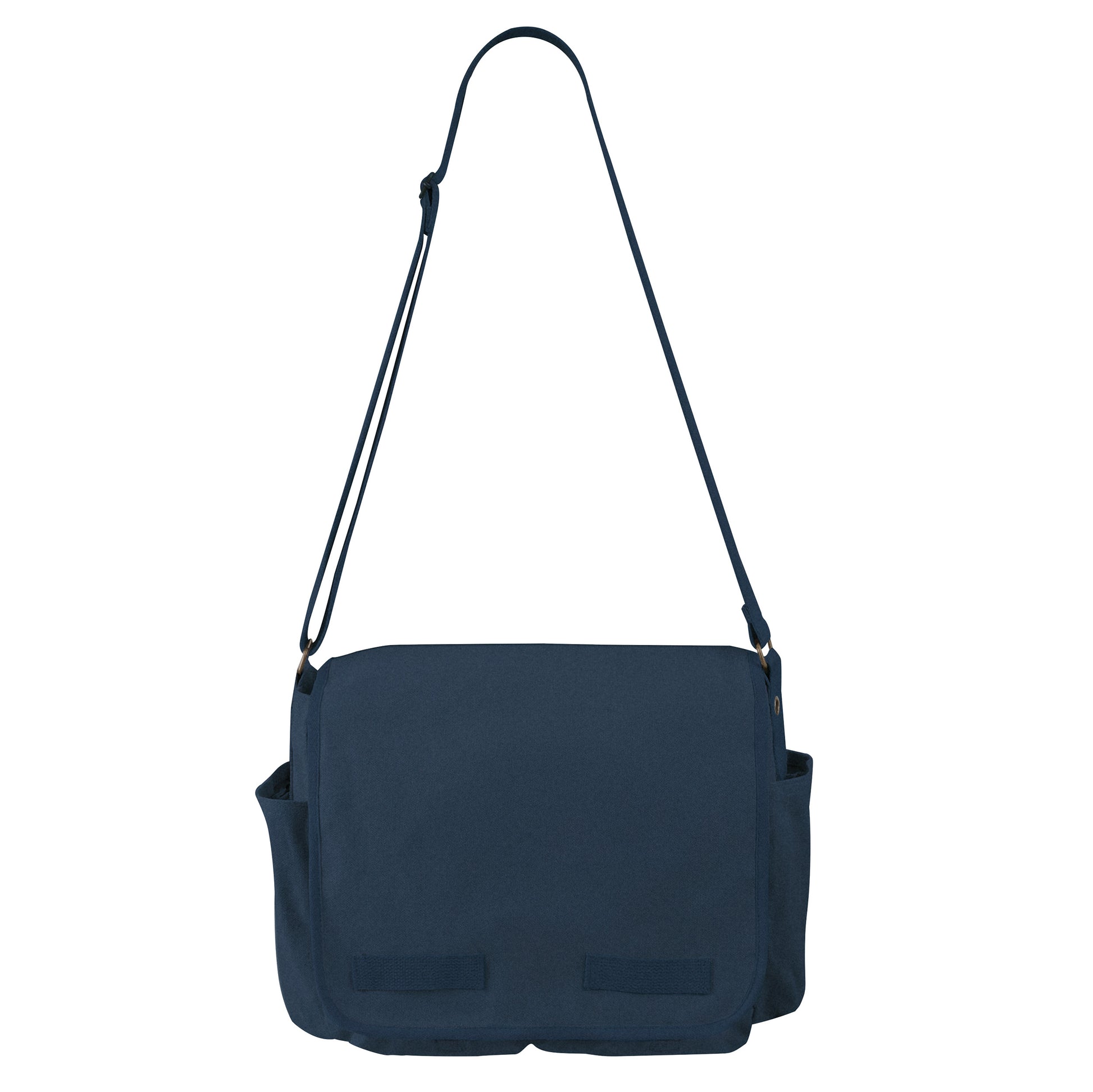 Rothco Classic Canvas Messenger Bag in Blue – Durable Heavy-Duty Military-Style Travel and Commuter Bag