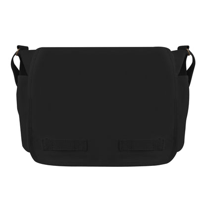 Rothco Classic Canvas Messenger Bag Black - Heavy-Duty Military Style with Adjustable Strap and Multiple Pockets