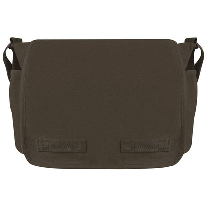 Rothco Classic Canvas Messenger Bag in Earth Brown – Heavy-Duty Military Style with Adjustable Strap