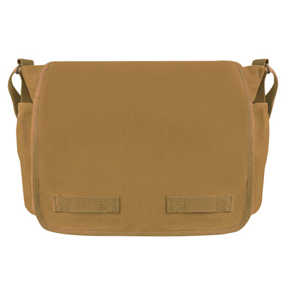 Rothco Classic Canvas Messenger Bag Coyote Brown – Heavy-Duty Military Style with Multiple Pockets and Adjustable Strap