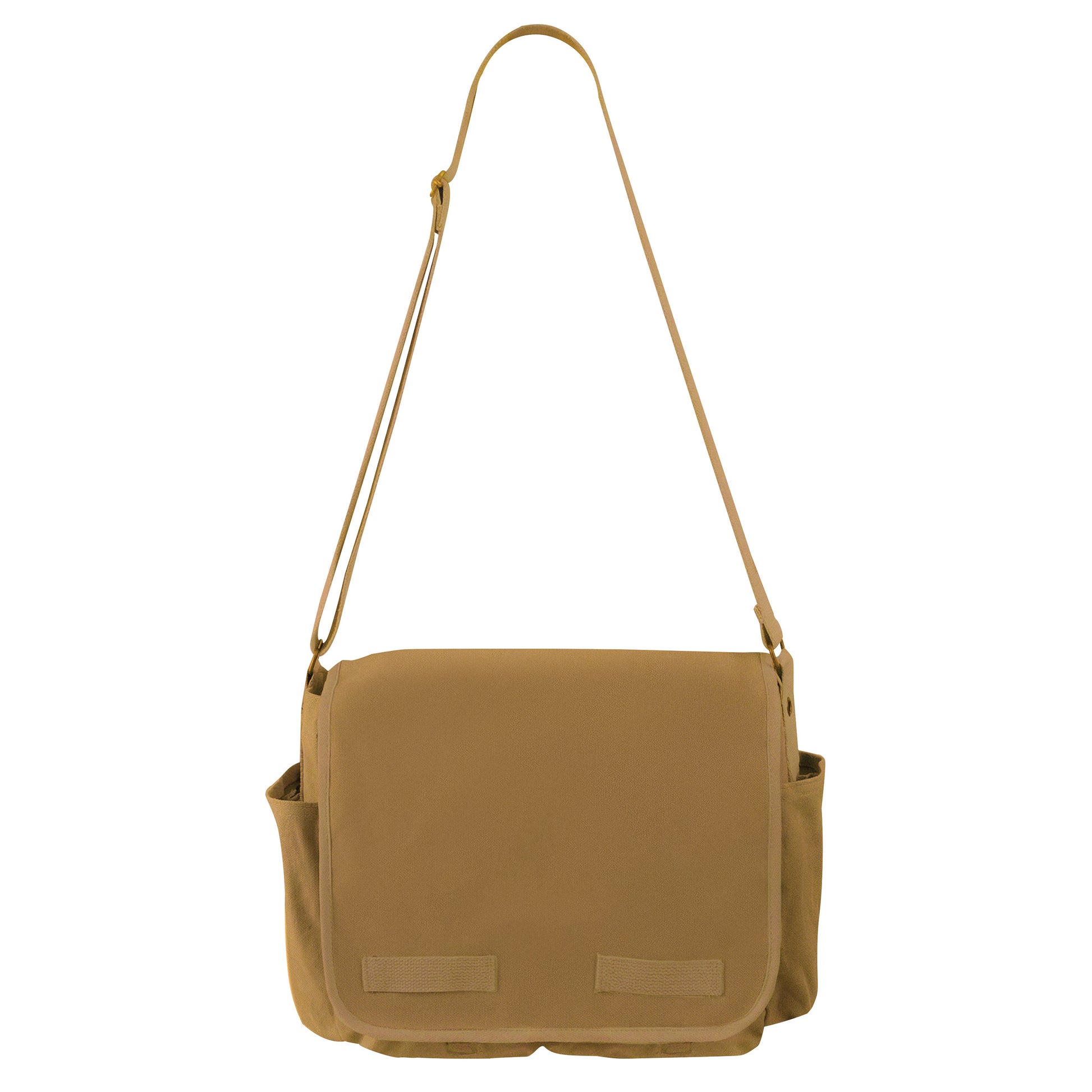 Rothco Classic Canvas Messenger Bag Coyote Brown – Heavy-Duty Military Style with Multiple Pockets and Adjustable Strap