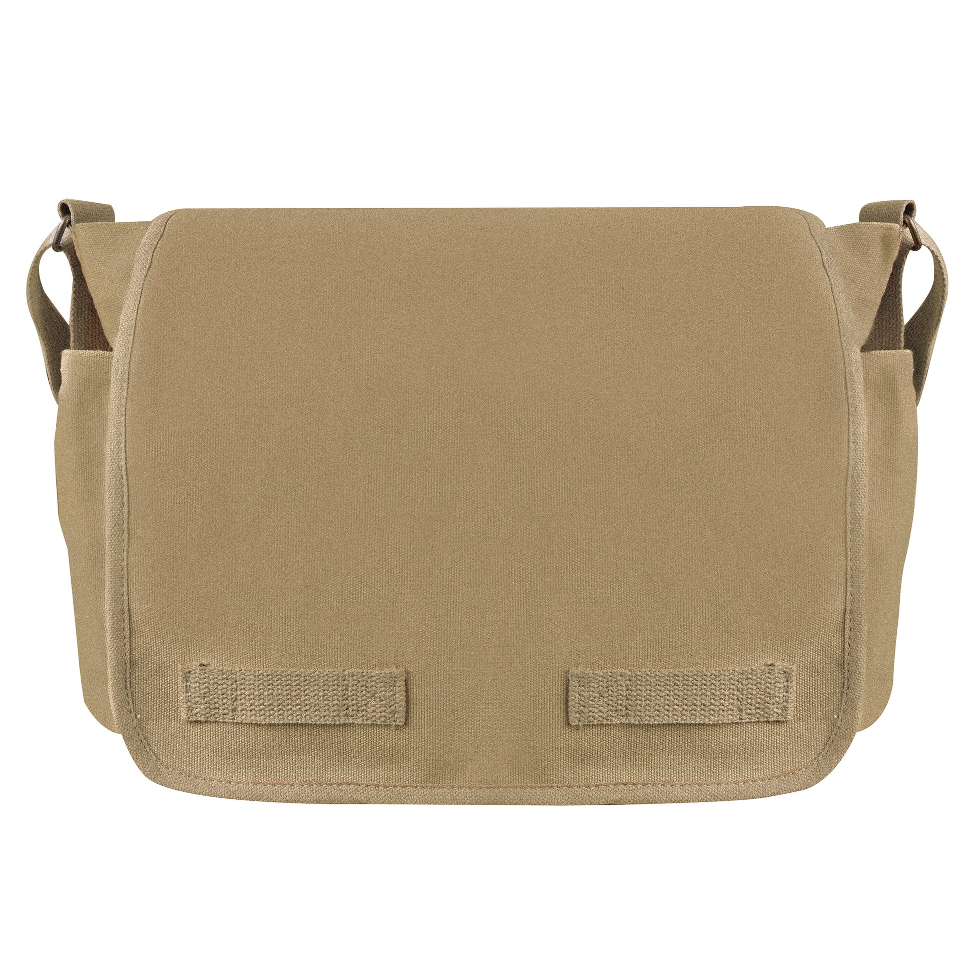 Rothco Classic Canvas Messenger Bag Khaki – Heavy-Duty Military-Style Shoulder Bag with Multiple Pockets and Adjustable Strap