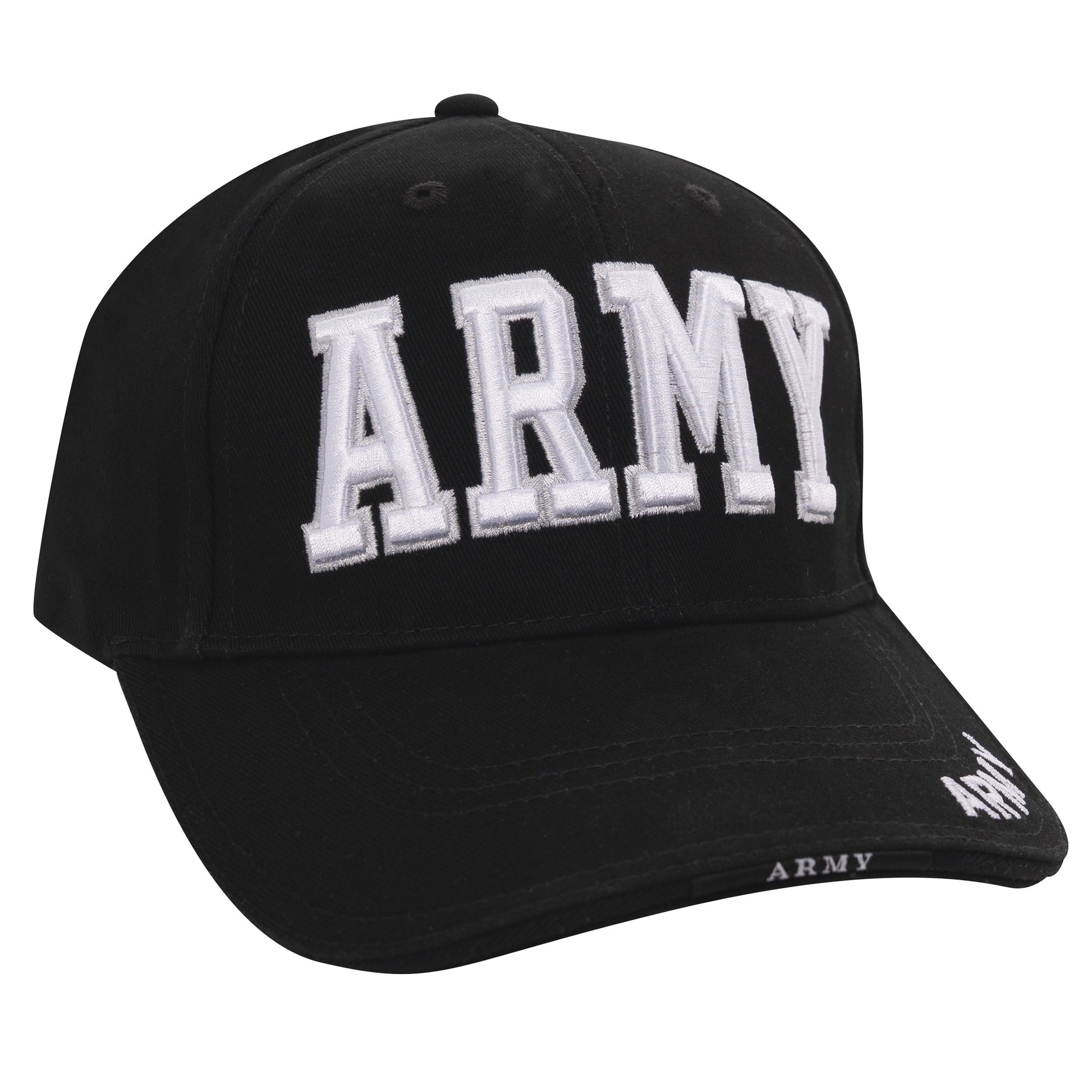 Rothco Deluxe Army Embroidered Low Profile Insignia Cap in Black