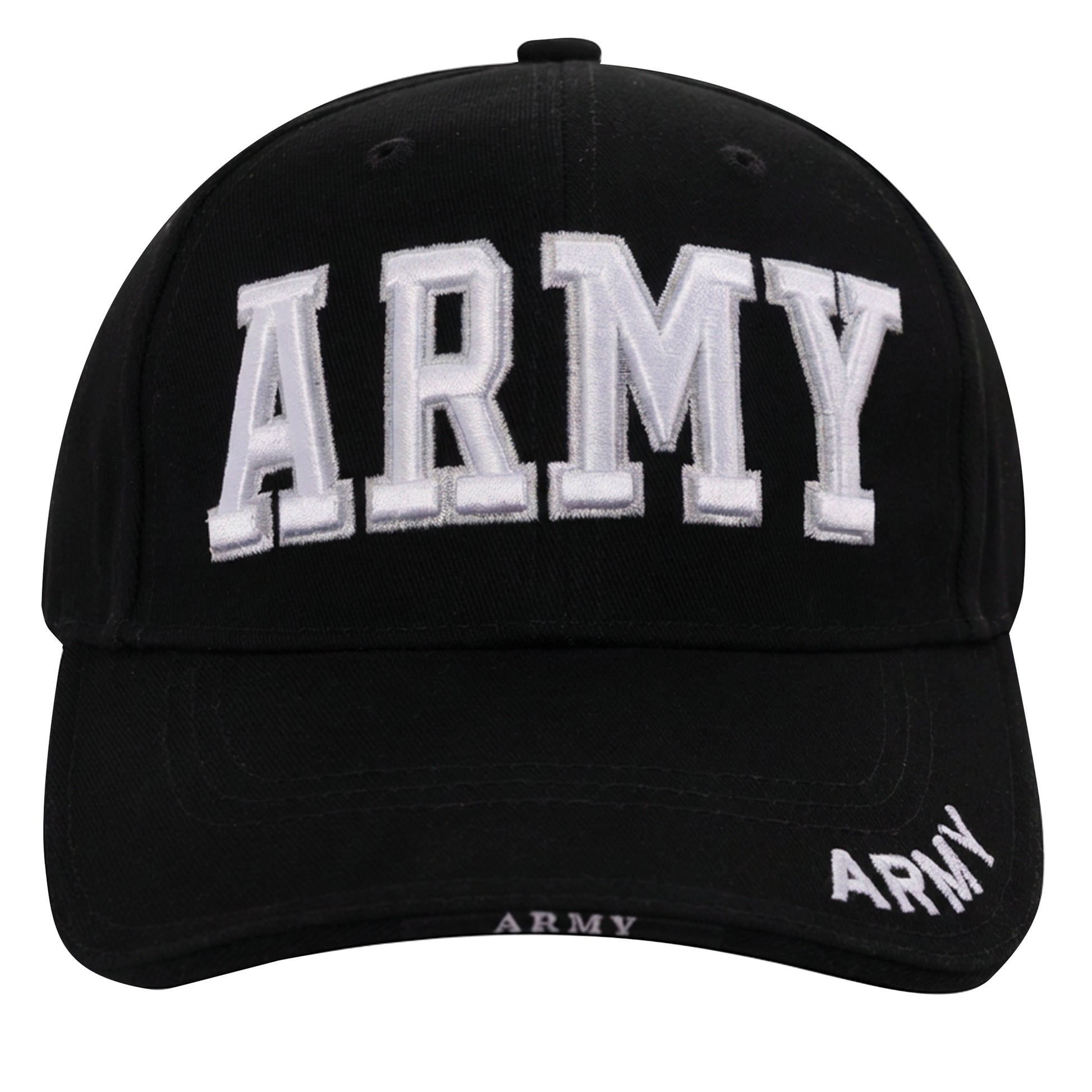 Rothco Deluxe Army Embroidered Low Profile Insignia Cap in Black