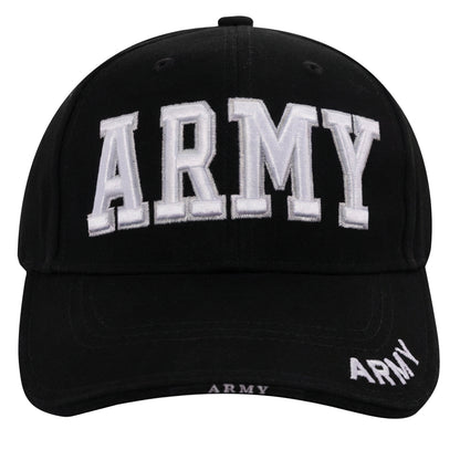 Rothco Deluxe Army Embroidered Low Profile Insignia Cap in Black