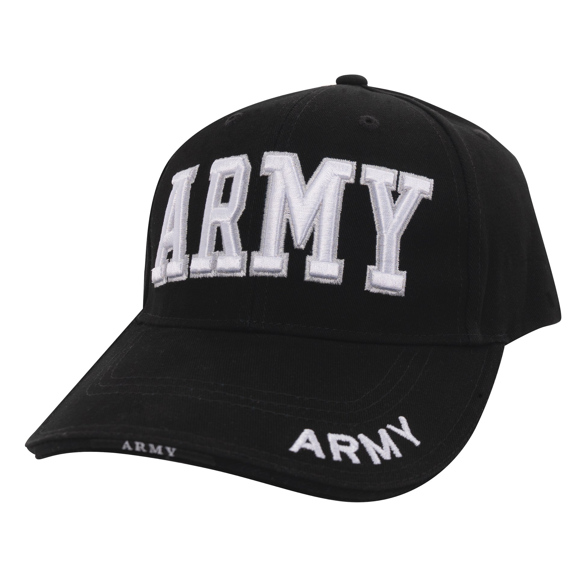 Rothco Deluxe Army Embroidered Low Profile Insignia Cap in Black