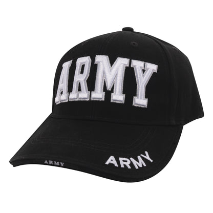 Rothco Deluxe Army Embroidered Low Profile Insignia Cap in Black