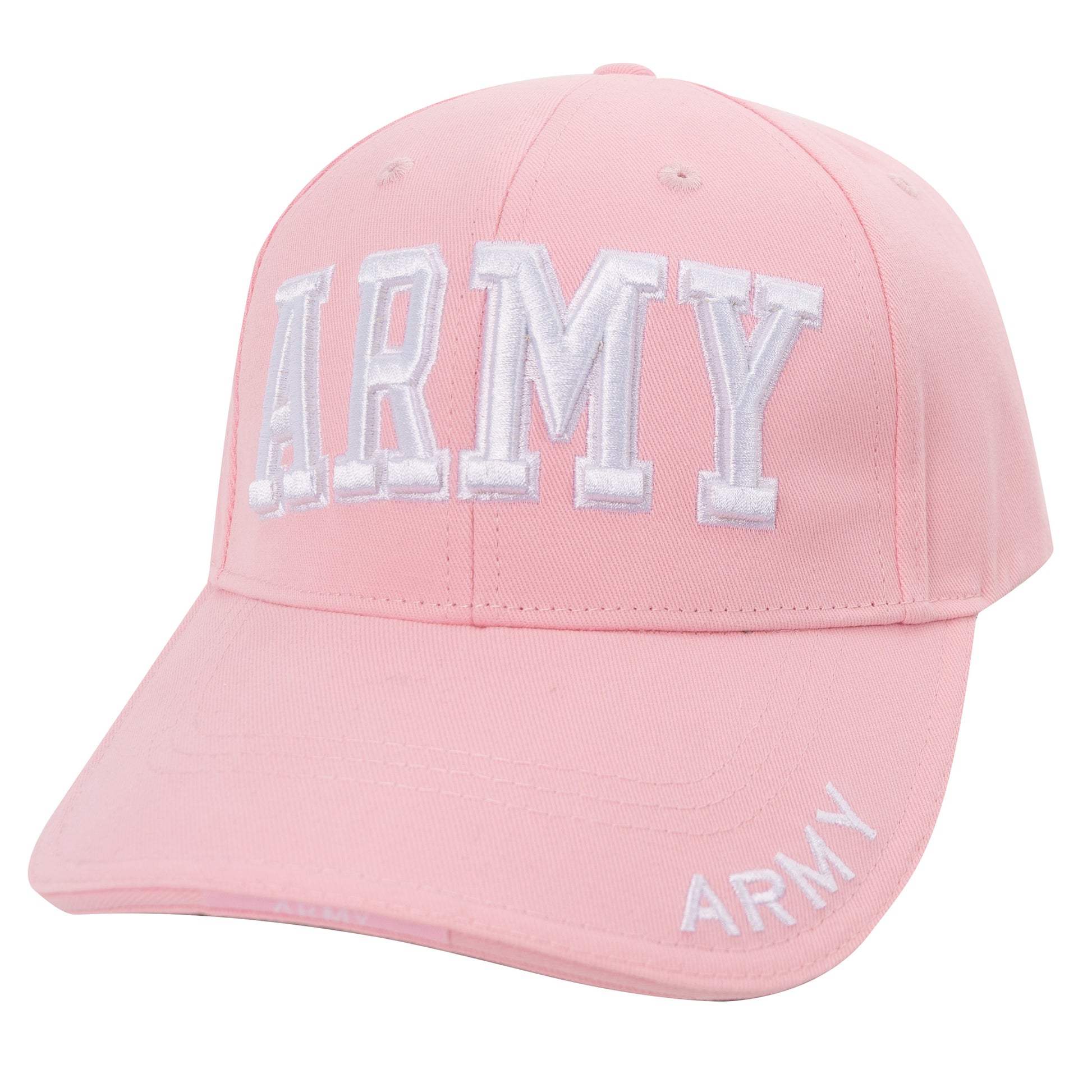 Rothco Deluxe Army Embroidered Low Profile Insignia Cap in Pink – Adjustable Brushed Cotton Twill Headwear