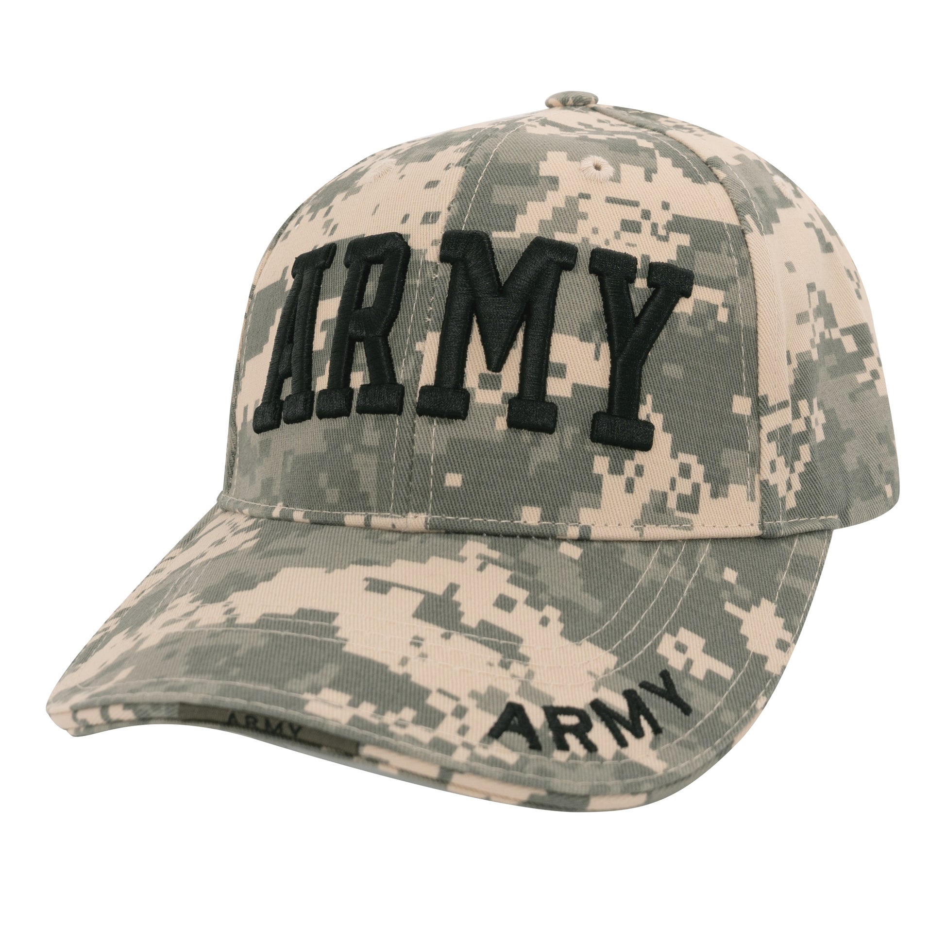 Rothco Deluxe Army Embroidered Low Profile Insignia Cap in ACU Digital Camo