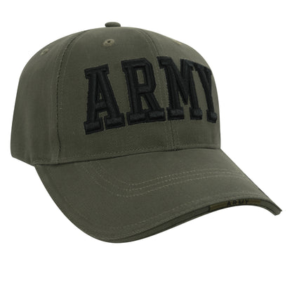 Rothco Deluxe Army Embroidered Low Profile Insignia Cap in Olive Drab