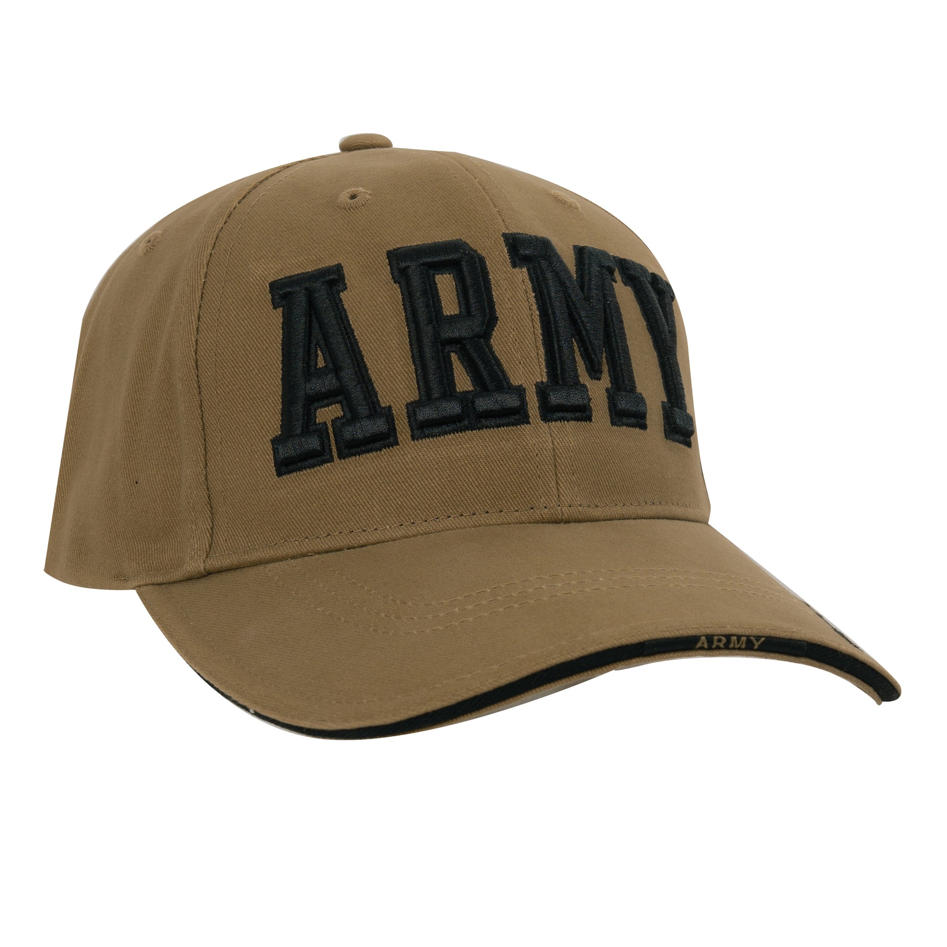 Rothco Deluxe Army Embroidered Low Profile Insignia Cap in Coyote Brown