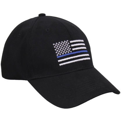 Rothco Thin Blue Line Flag Low Profile Cap in Black