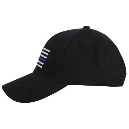 Rothco Thin Blue Line Flag Low Profile Cap in Black