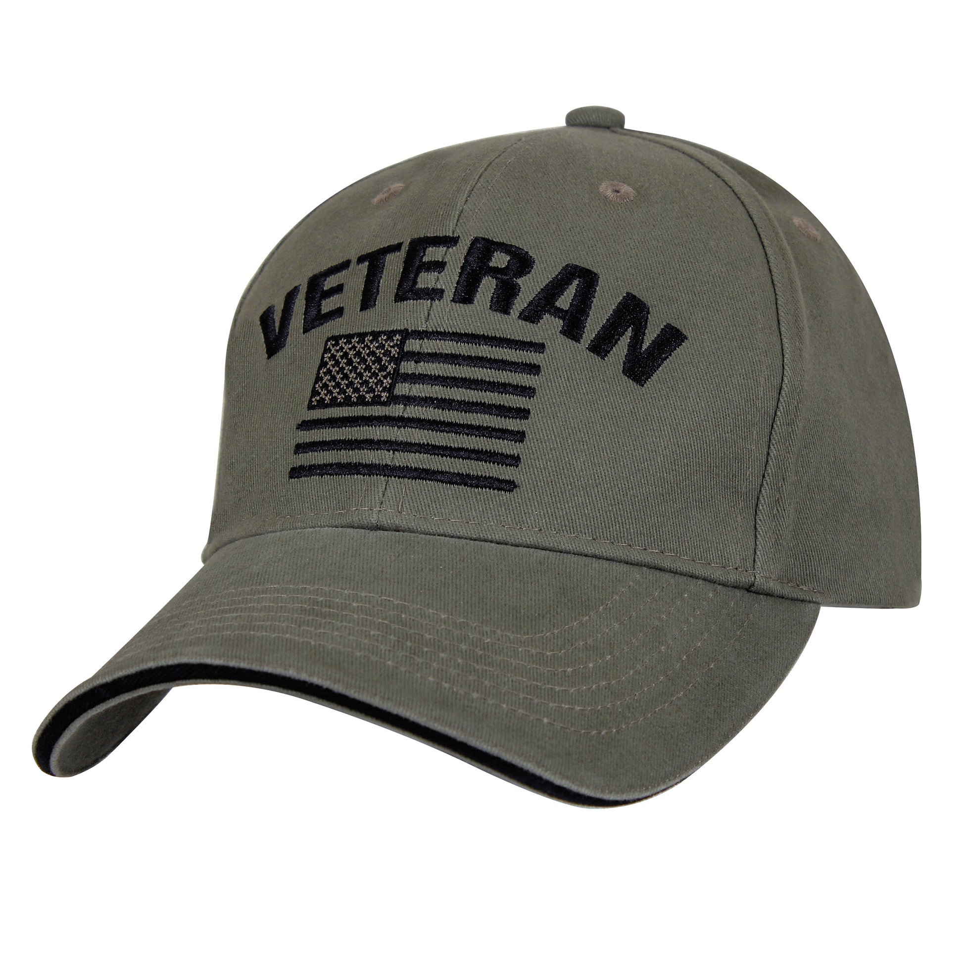 Rothco Vintage Veteran Low Pro Cap Olive Drab - Comfortable & Durable Military-Style Headwear