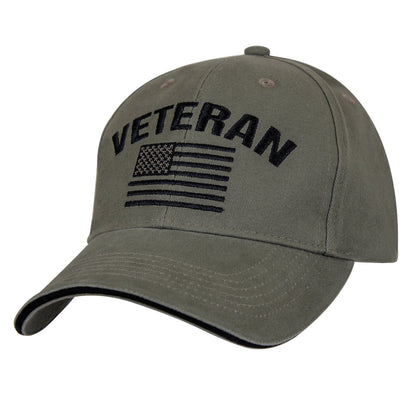 Rothco Vintage Veteran Low Pro Cap Olive Drab - Comfortable & Durable Military-Style Headwear