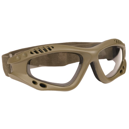 Rothco ANSI Rated Tactical Goggles in Coyote Brown / Clear, Part Number 1175