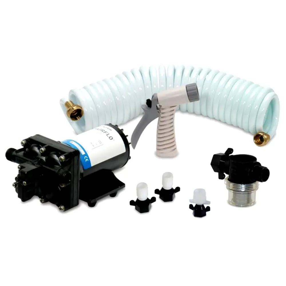 Shurflo by Pentair BLASTER II Washdown Pump Kit - 12VDC, 3.5 GPM with 25' Hose, Nozzle, Strainer & Fittings by Shurflo by Pentair